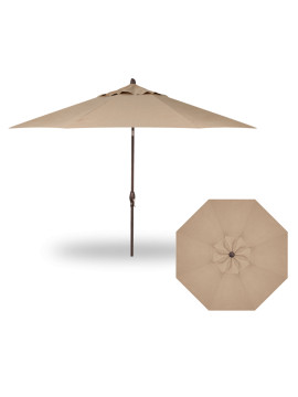 11' Auto Tilt Umbrella - Bronze / Sand